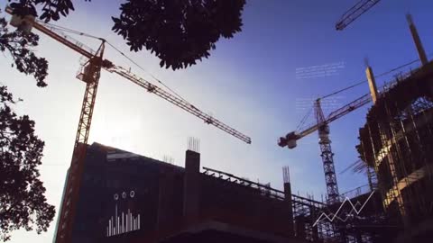 Smart Construction with Data Visualization and Tower Cranes in Urban Setting
