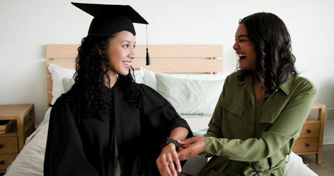 Graduation Gift Exchange and Celebration at Home