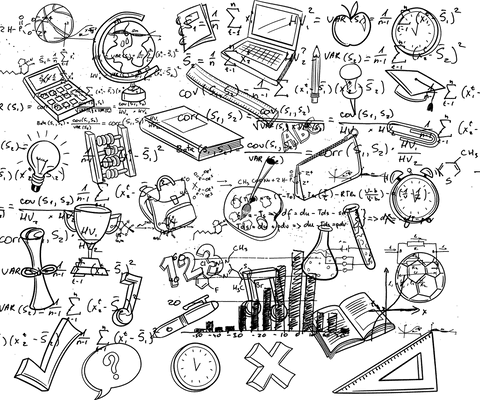 transparent education icons with math symbols and formulas - Download Free Stock Videos Pikwizard.com