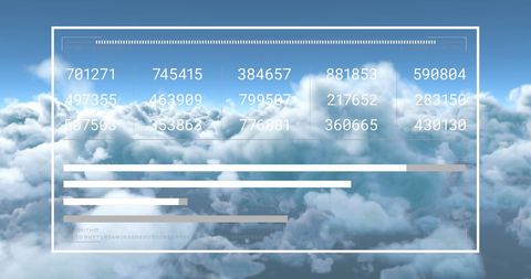 Digital Financial Data Visualization Over Clouds - Download Free Stock Images Pikwizard.com