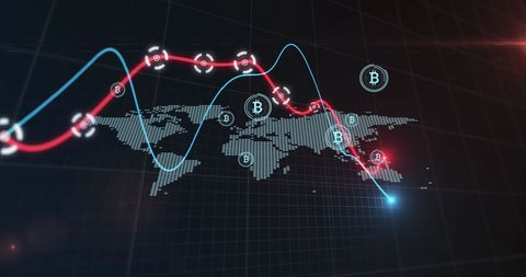 Global Cryptocurrency Trading with Dynamic Data Visualization - Download Free Stock Images Pikwizard.com