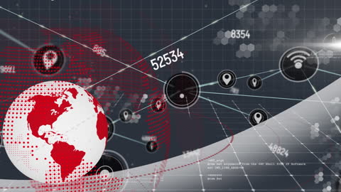 Global Digital Network Concept with Technology Interface
