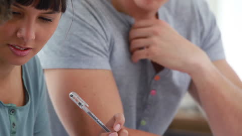 Focused Collegiate Collaboration in Bright Modern Workspace