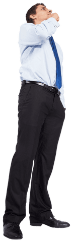 Confident Businessman Standing with Transparent Background