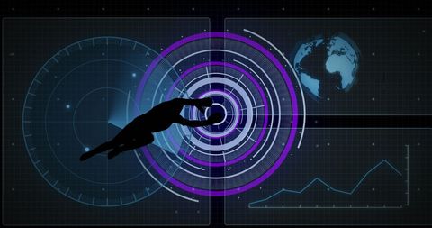Soccer Player Diving into Futuristic Data Overlay - Download Free Stock Images Pikwizard.com