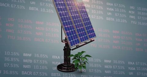 Solar Panels and Stock Market Data Blending Green Energy and Finance