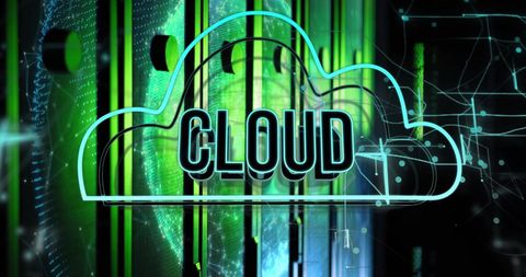 Cloud Computing Network and Data Processing Concept