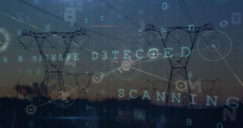 Cybersecurity threat on power grid with digital overlay