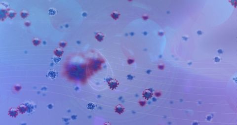 Conceptual Covid-19 Virus Animation on Digital Interface