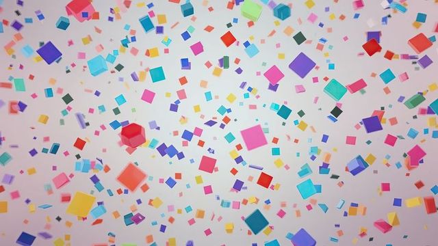 Colorful 3D Cubes Floating on Abstract Background