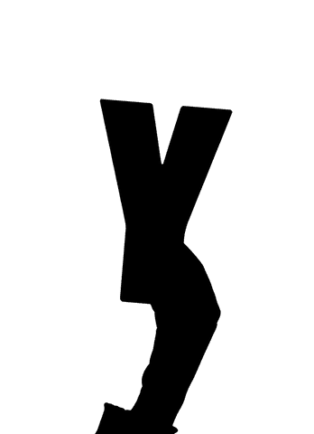 Transparent Letter Y Held by Hand Illustration