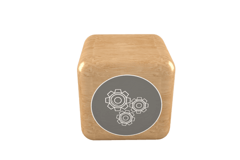 transparent wooden cube illustration with cogs icon - Download Free Stock Videos Pikwizard.com