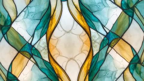 Symmetrical Abstract Design Glowing with Vibrant Colors