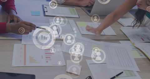 Collaborative Financial Analysis in Modern Office