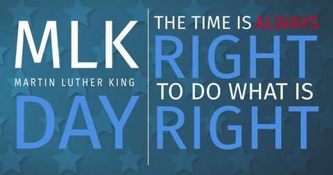 Martin Luther King Day Celebration with Motivational Quote and Stars - Download Free Stock Images Pikwizard.com