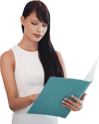 professional businesswoman reviewing documents transparent background - Download Free Stock Videos Pikwizard.com