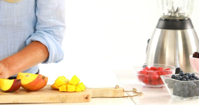 Preparing Fresh Smoothie Ingredients on Wooden Cutting Board - Download Free Stock Images Pikwizard.com