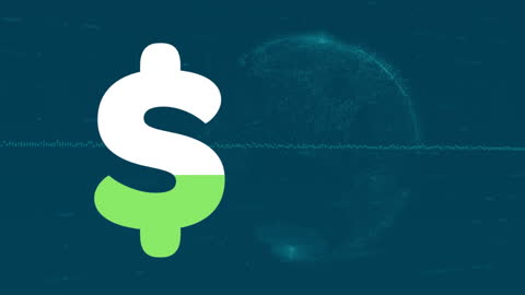 Dynamic Dollar Symbol with Global Financial Data Background