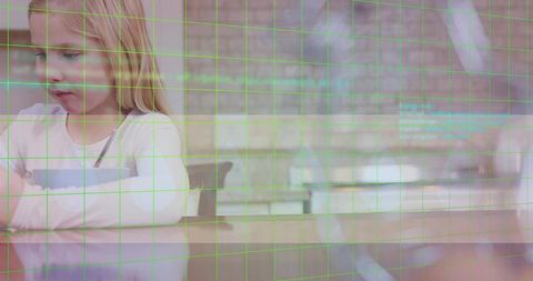 Child Learning at Home with Digital Overlay and Blueprint Concept