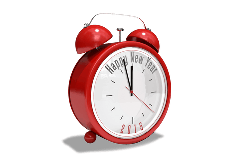 Retro Transparent Red Alarm Clock with New Year Text - Download Free Stock Videos Pikwizard.com