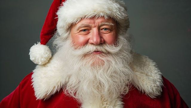 Joyful Santa Claus Portrait in Festive Red Attire