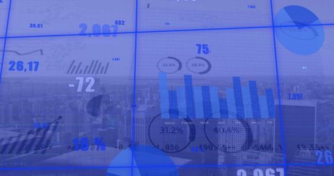 Financial Data Processing Over Urban Cityscape for Business Insights - Download Free Stock Images Pikwizard.com