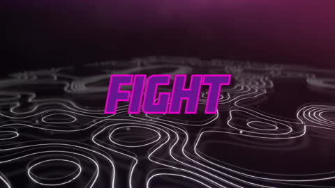 Dynamic Fight Background with Animated White Shapes