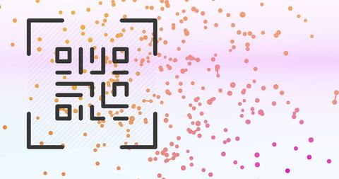 Modern QR Code with Colorful Dot Connections - Download Free Stock Images Pikwizard.com