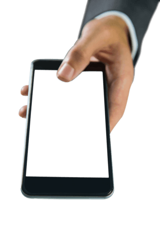 Business Hand Holding Smartphone with Transparent Background - Download Free Stock Videos Pikwizard.com