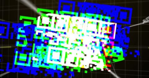Digital QR Code with Streaming Data Over Grid Network - Download Free Stock Images Pikwizard.com