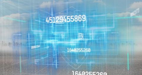 Digital Data Processing Overlaying Cityscape for Business Technology - Download Free Stock Images Pikwizard.com