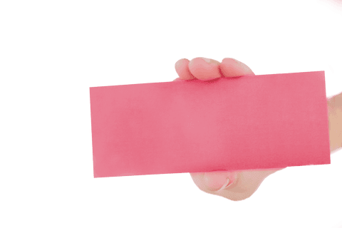 caucasian hand holding pink sheet on transparent background - Download Free Stock Videos Pikwizard.com