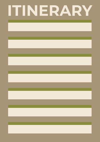 Minimalist Itinerary Template with Simple Clean Layout - Download Free Stock Templates Pikwizard.com