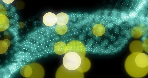 Abstract Glowing Shapes with Moving Digital Elements - Download Free Stock Images Pikwizard.com