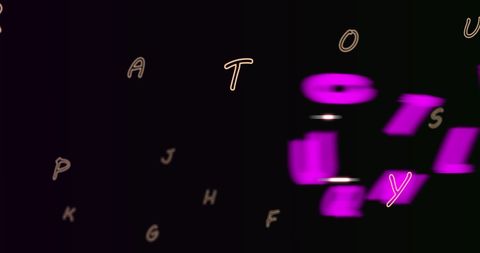 floating alphabet and numbers on black background - Download Free Stock Images Pikwizard.com