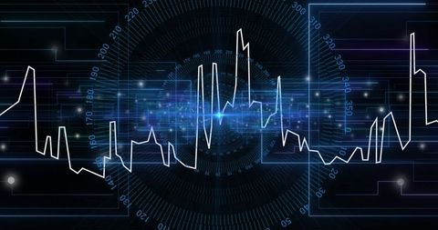 Data Analysis and Network Connectivity on Dark Digital Interface - Download Free Stock Images Pikwizard.com