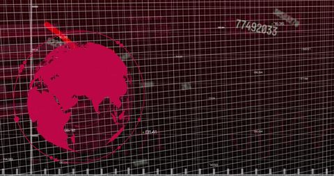 Global Business Data Processing with Red Digital Glitch - Download Free Stock Images Pikwizard.com