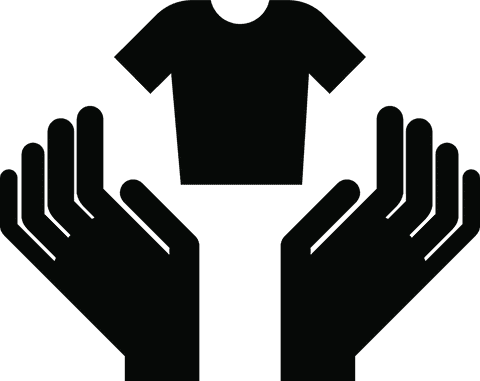 Transparent Black T-Shirt with Hands Illustration for Charity - Download Free Stock Videos Pikwizard.com