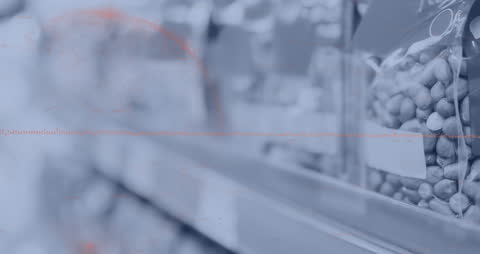 Digital Interface Animation with Merry Christmas Overlay