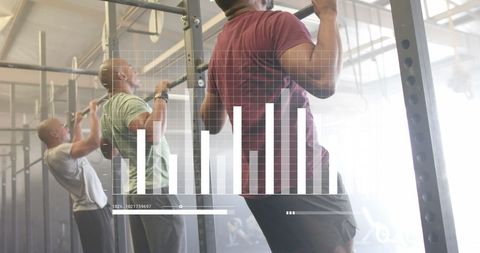 Men Training with Pull Ups in High Tech Gym Environment - Download Free Stock Images Pikwizard.com