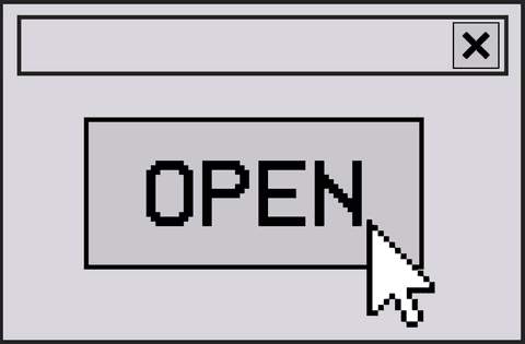 pixel art browser window with open button on transparent background - Download Free Stock Videos Pikwizard.com