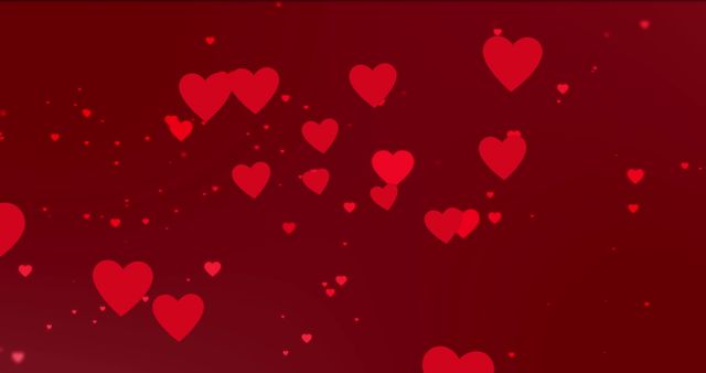 Red Hearts Pattern on Deep Red Background Celebrating Love - Download Free Stock Images Pikwizard.com