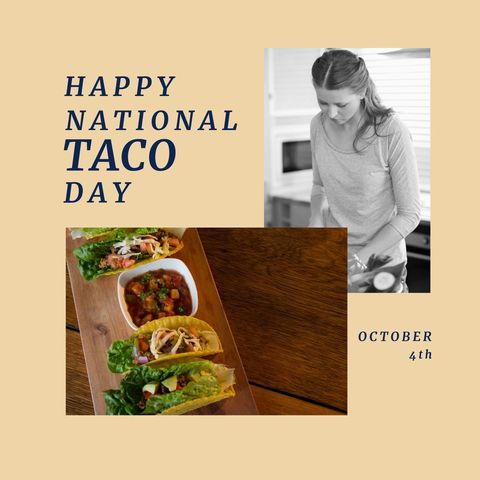 National Taco Day Celebration with Homemade Delights - Download Free Stock Templates Pikwizard.com