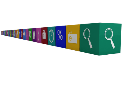 transparent cubes with digital icons for network and communication - Download Free Stock Videos Pikwizard.com
