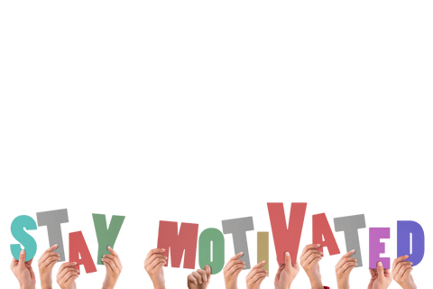 hands holding stay motivated text in colorful letters on transparent background - Download Free Stock Videos Pikwizard.com