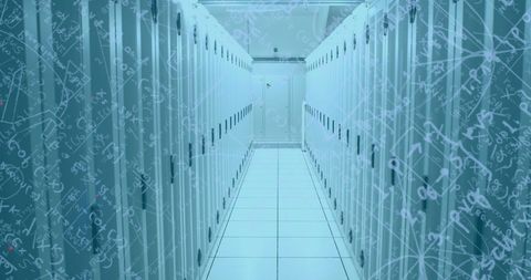 Integrated Mathematical Formulas and Server Room Technology - Download Free Stock Images Pikwizard.com