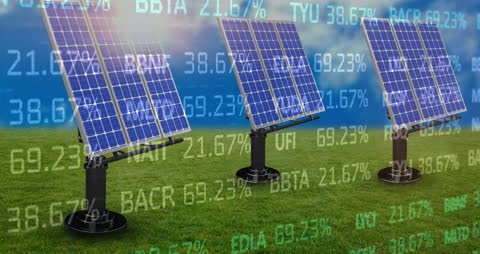 Solar Panels Overlapped with Stock Market Data