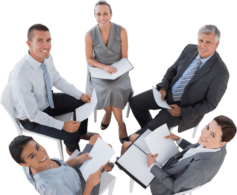 Transparent Professionals Collaborating in Office Meeting - Download Free Stock Videos Pikwizard.com