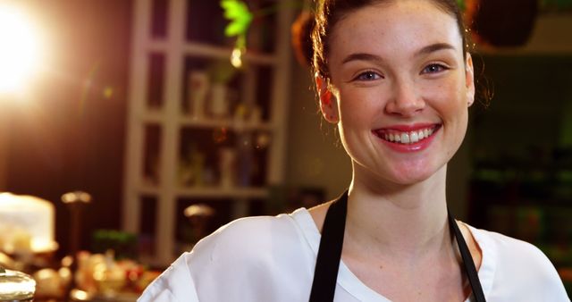 Smiling Young Barista in Coffee Shop - Download Free Stock Images Pikwizard.com