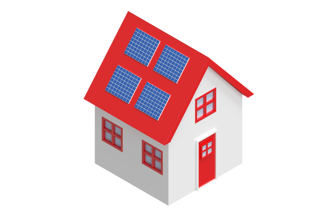 Vector Illustration of House with Solar Panels on Roof on Transparent Background - Download Free Stock Videos Pikwizard.com